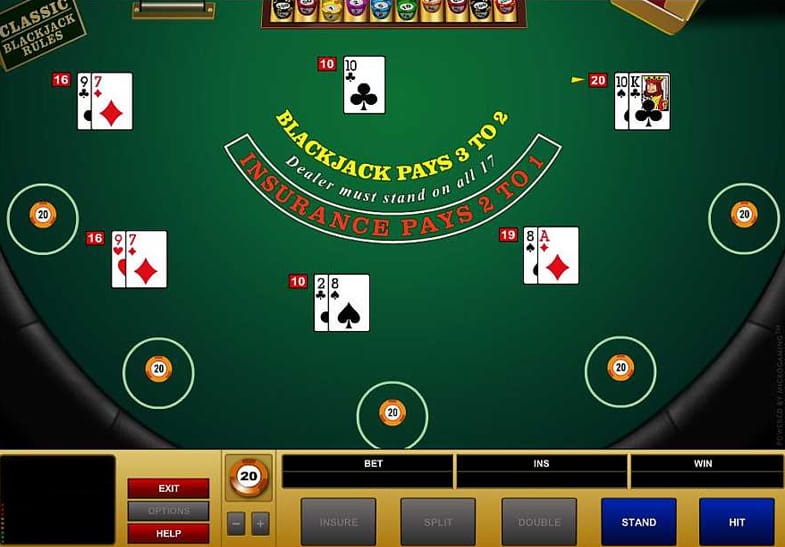 Play Multihand Blackjack on our Demo Version