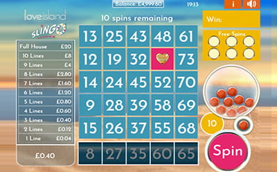 Love Island Themed Slingo Bingo at Intercasino